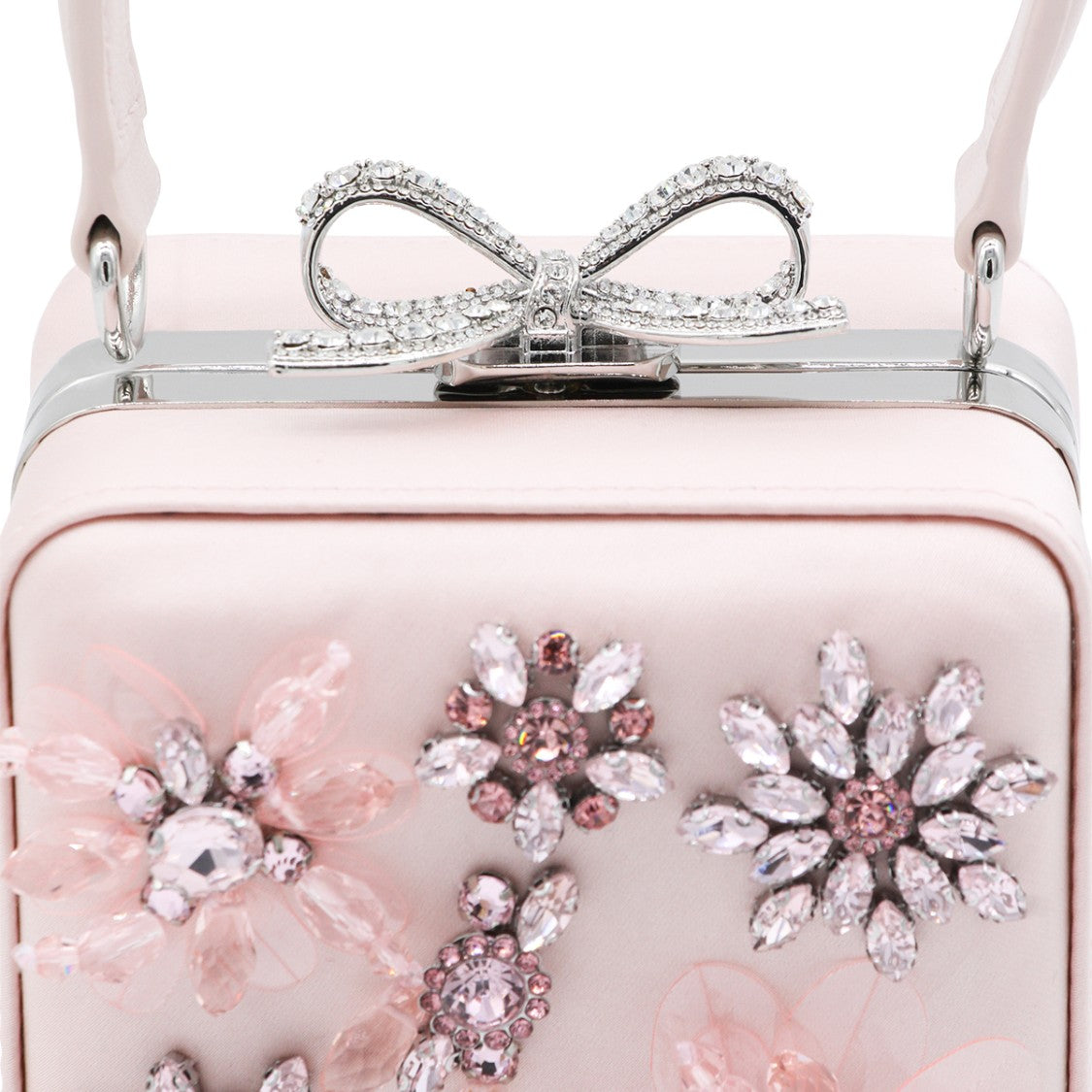 Self-Portrait Pink Embellished Clutch