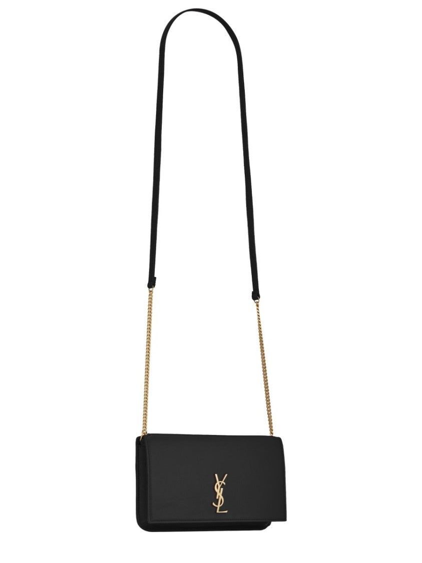 Saint Laurent Cassandre Calf Leather Chain Wallet