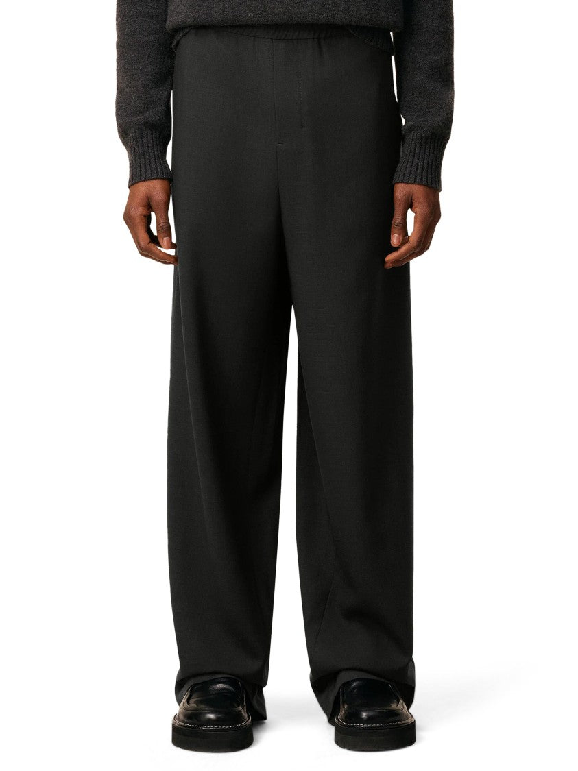 Ami Tailored Grey Trousers With Elastic Waistband