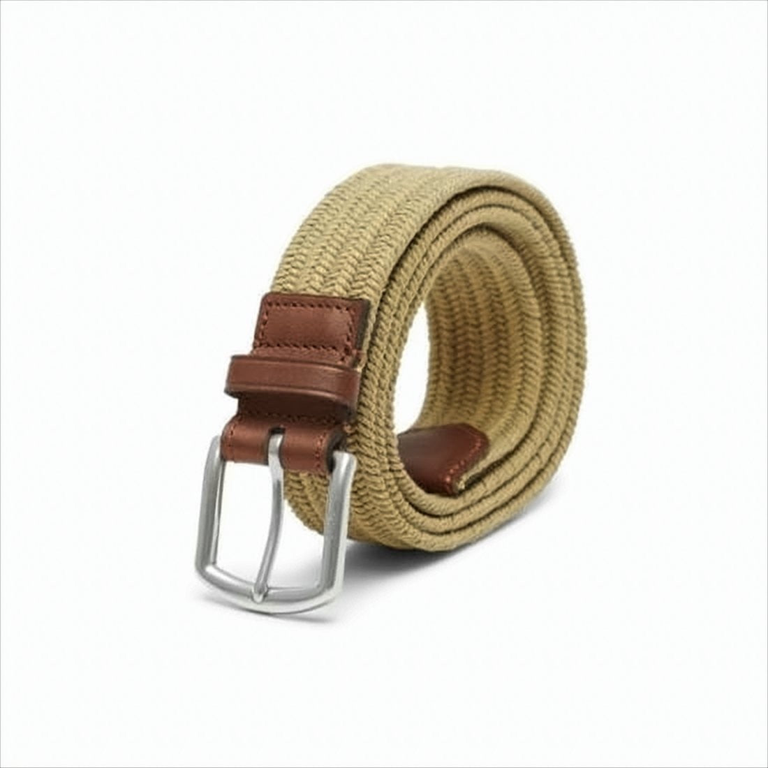 Polo Ralph Lauren Textured Beige Woven Belt