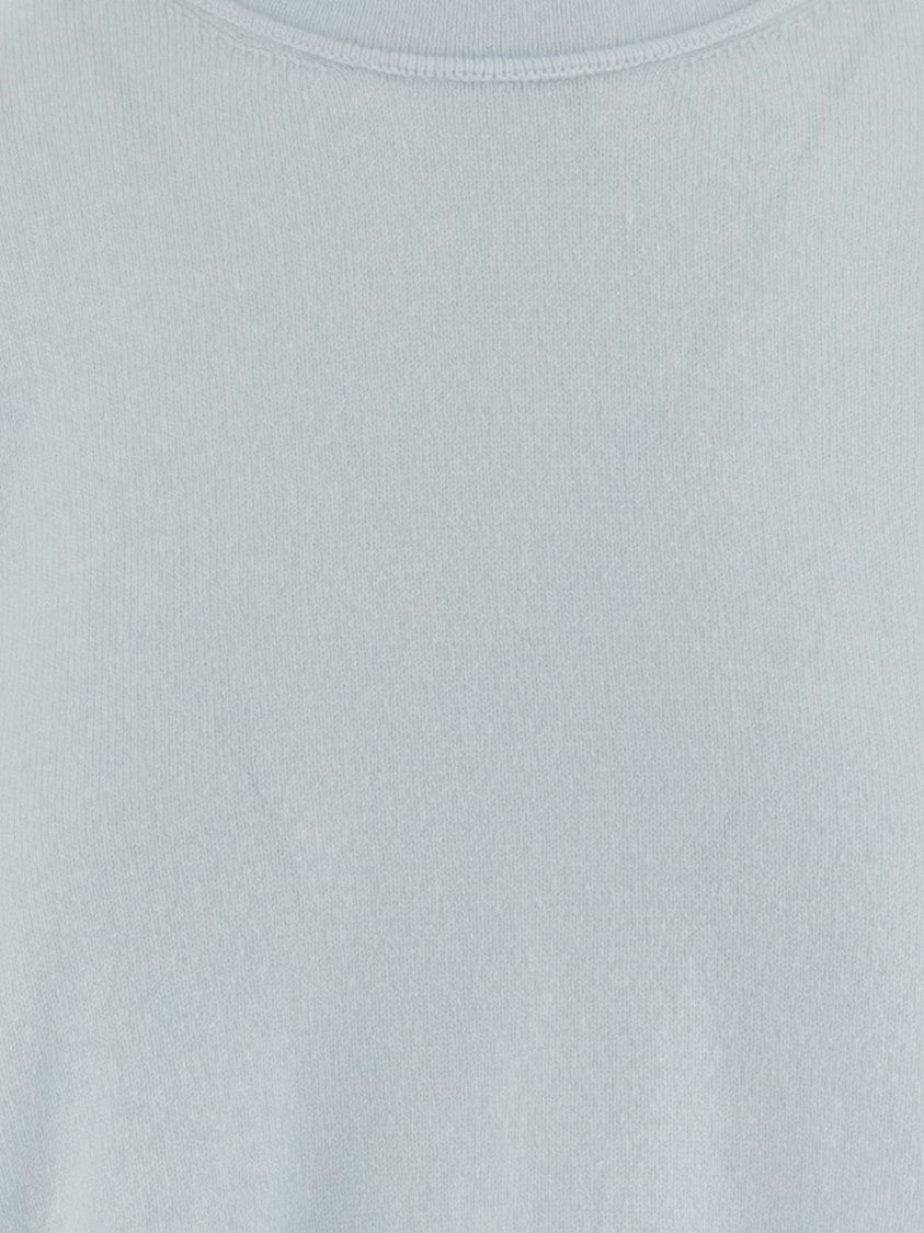 Sa Su Phi Light Blue Crewneck Knit Cashmere Sweater
