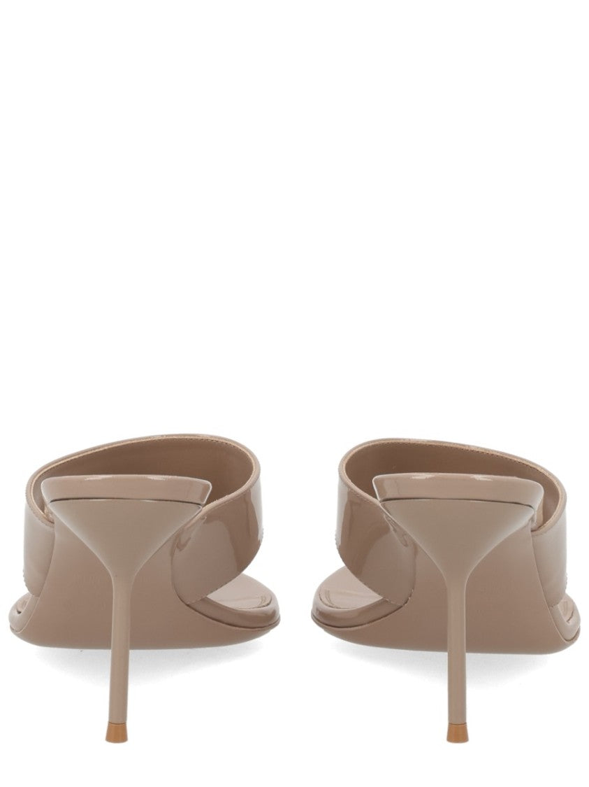 Paris Texas Lidia Glossy Calf Leather Thong Sandals