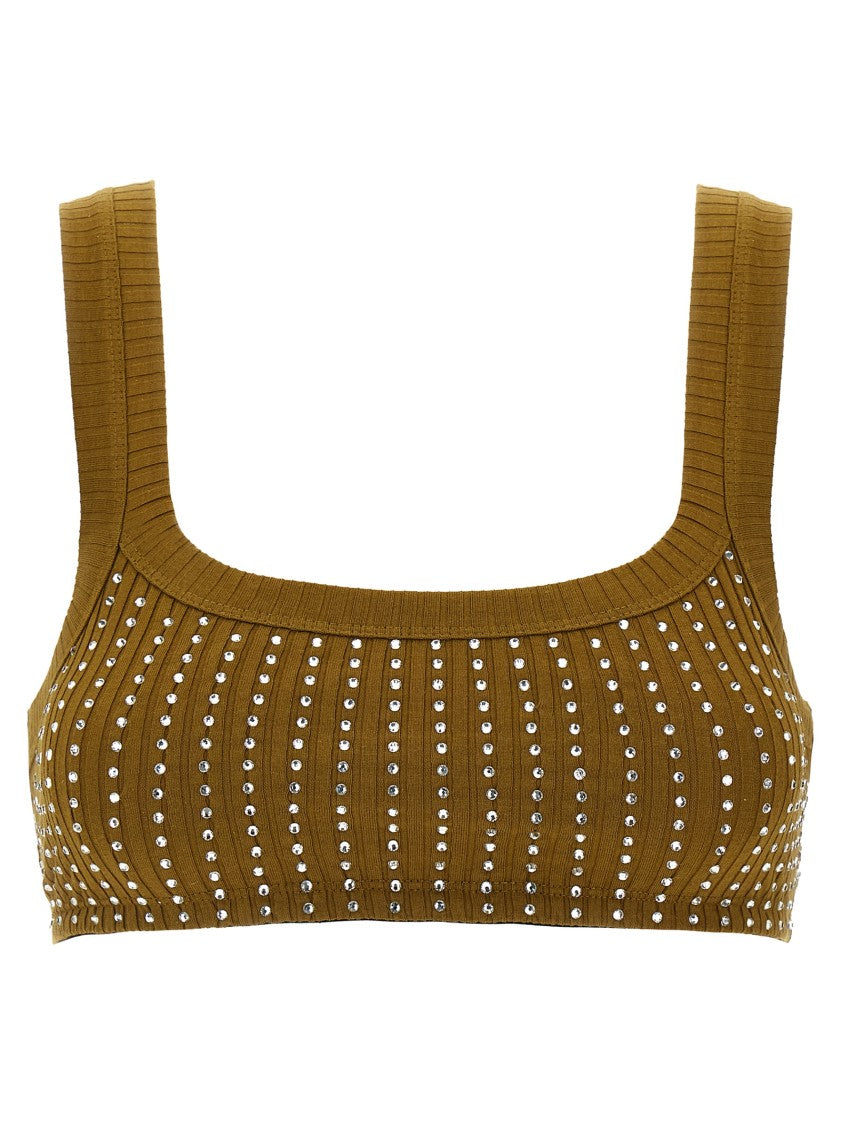 The Attico Ribbed Cotton Jersey Top