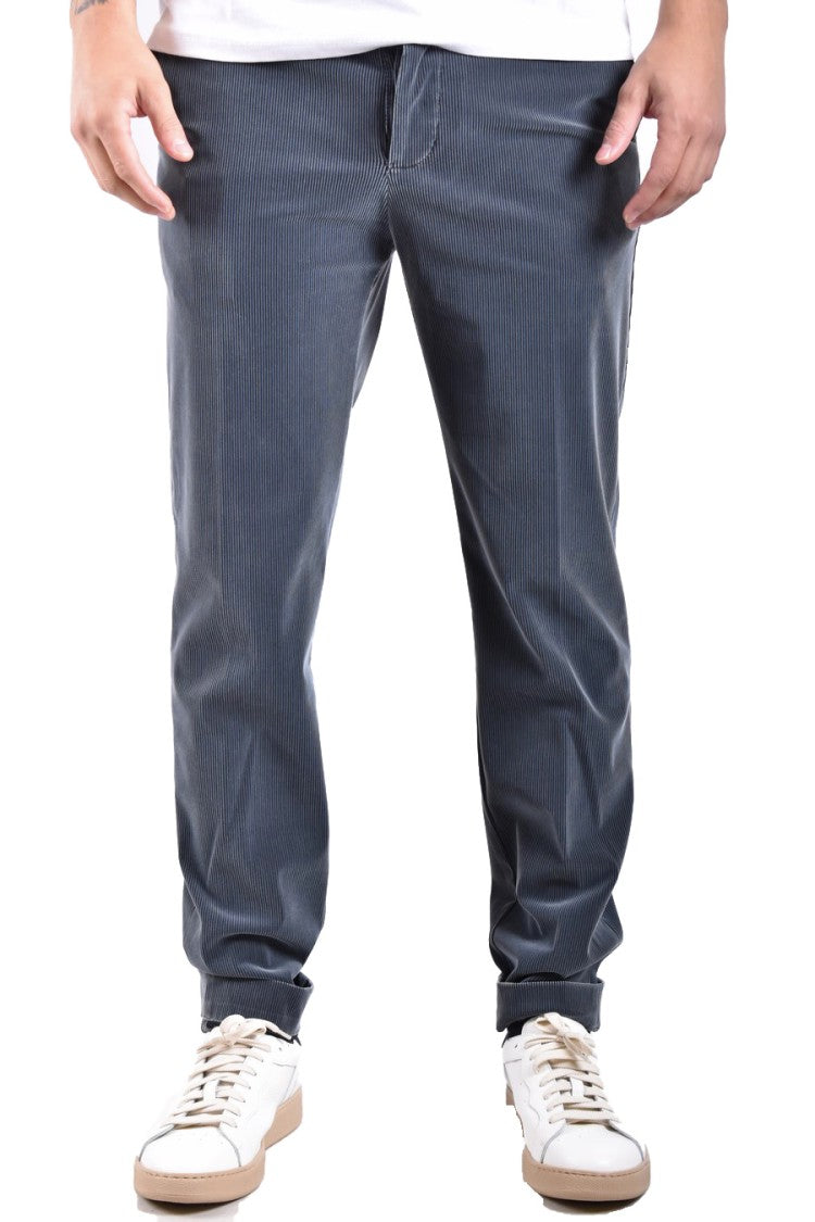 Rrd Tailored Grey Trousers With Subtle Pinstripe Design