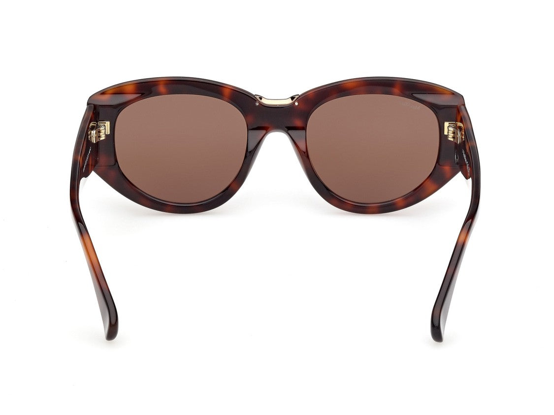 Max Mara Tortoiseshell Mm0198 Oversized Cat-Eye Acetate Sunglasses