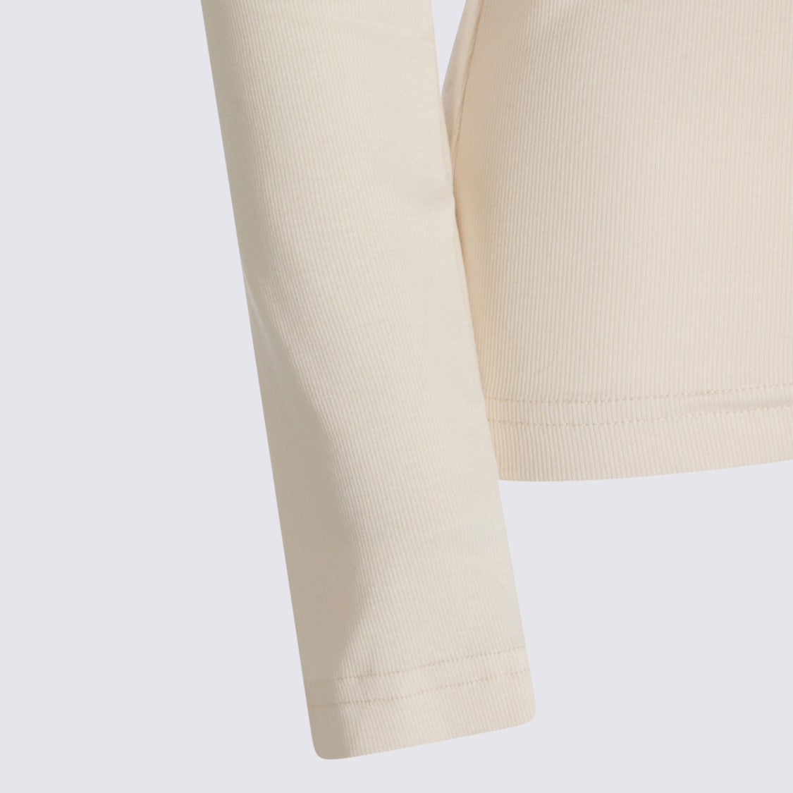 Fabiana Filippi Long-Sleeved Fitted Top With V-Neckline And Trim Detail