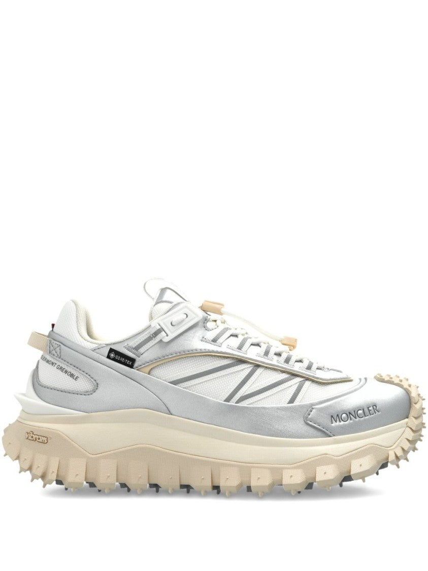 Moncler Silver Polyamide Moncler Argento Sneakers