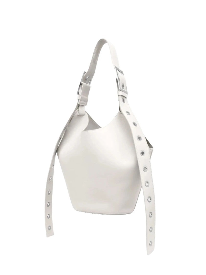 Dondup Alabaster White Small Hobo Bag