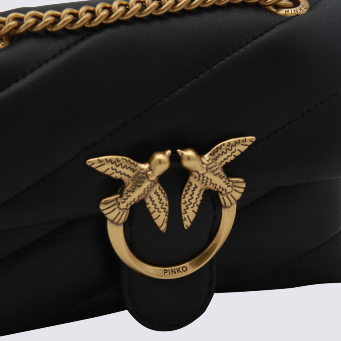 Pinko Quilted Black Bag