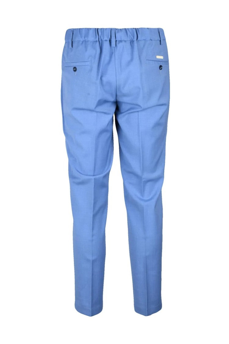 Ungaro Classic Wool Stretch Trousers - Light Blue
