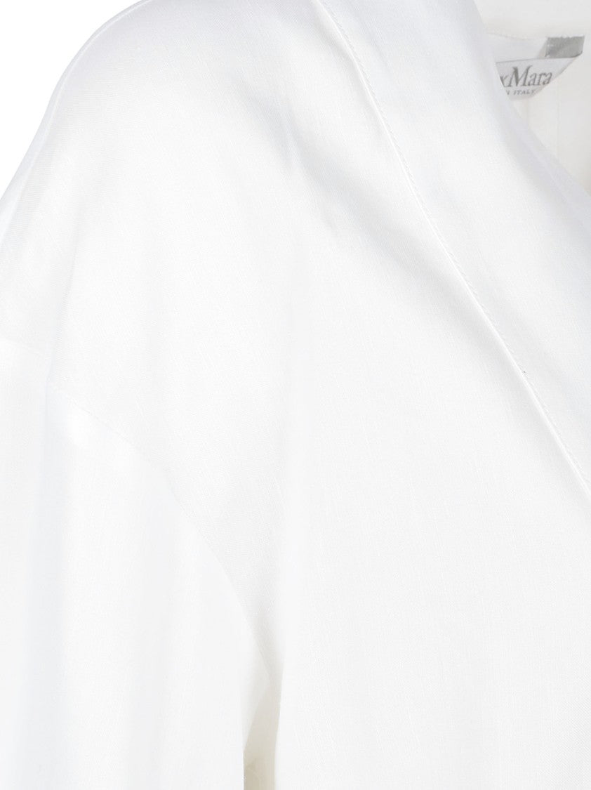 Max Mara Minimalist White Short-Sleeved Top