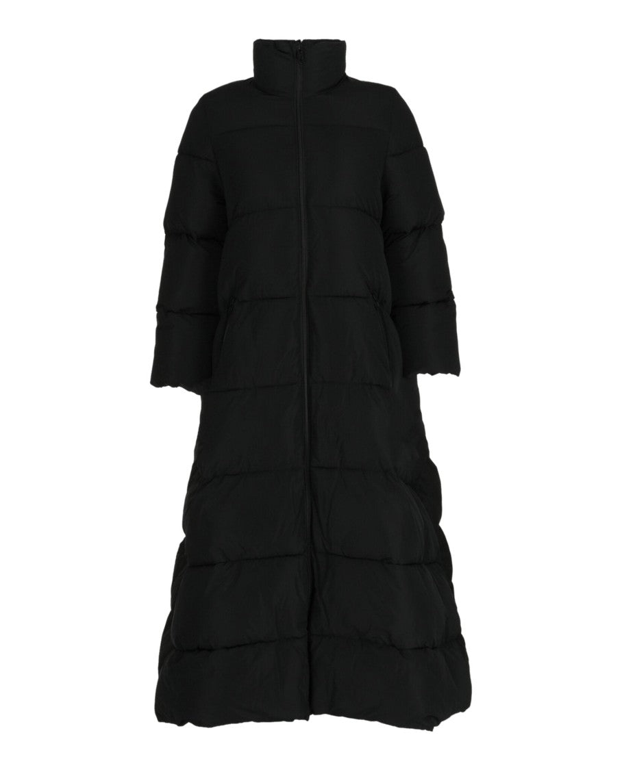 Balenciaga Oversized Maxi Puffer Coat With Decorative Bow