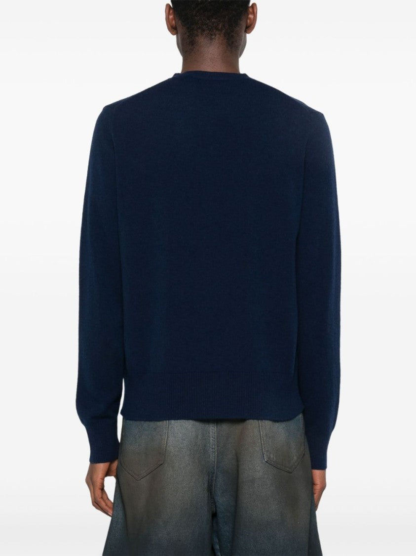 Vivienne Westwood Navy Blue Orb Logo Crew Neck Sweater