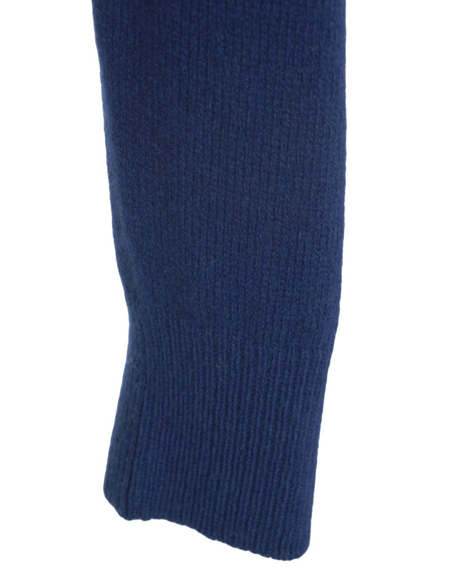 Amaranto Cashmere And Wool Sweater With Polo Collar And Ribbed Cuffs