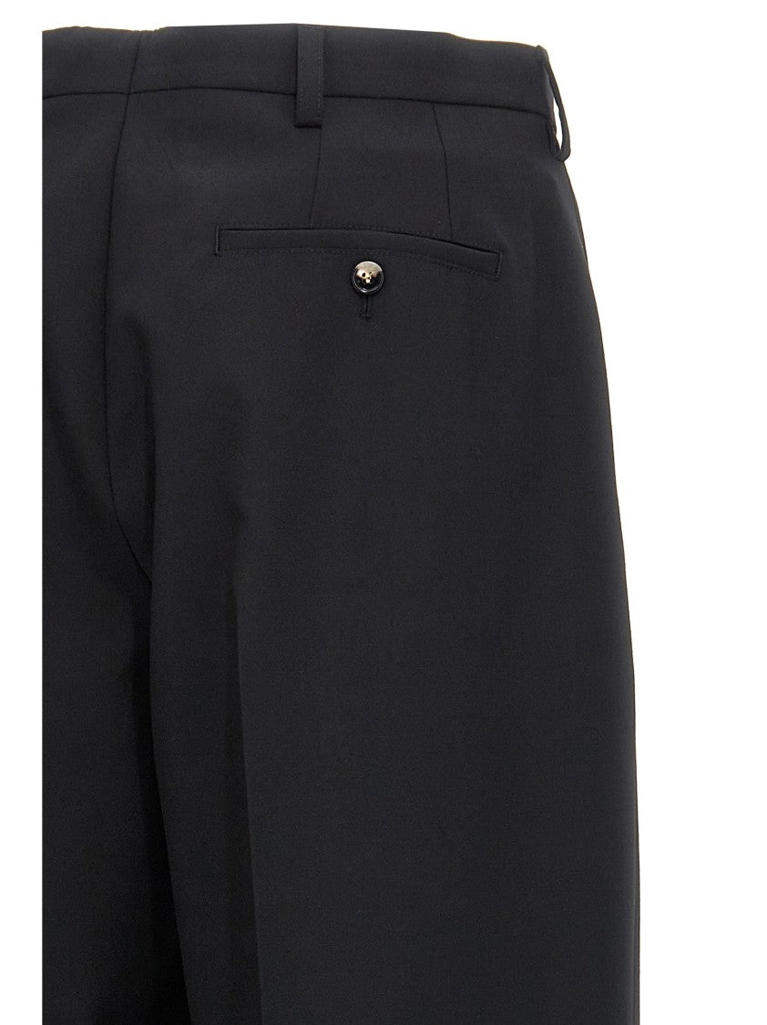 Marni Straight Leg Black Wool Blend Trousers