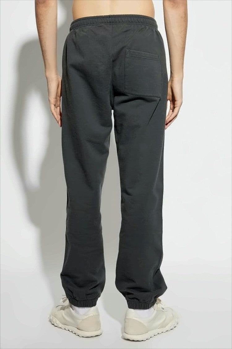 Sporty And Rich Charcoal Grey Cotton Track Pants With Relaxed Fit