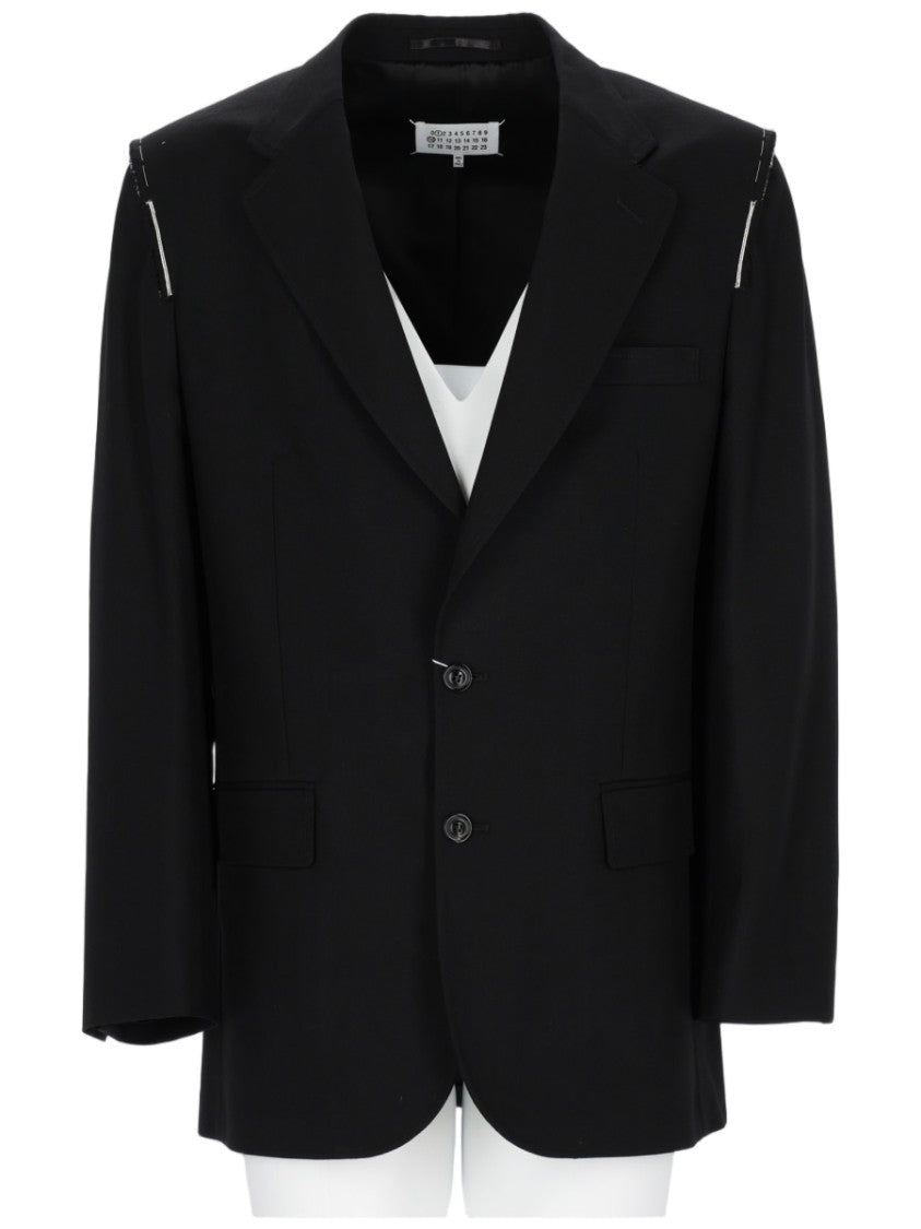 Maison Margiela Tailored Black Jacket With Two-Button Closure