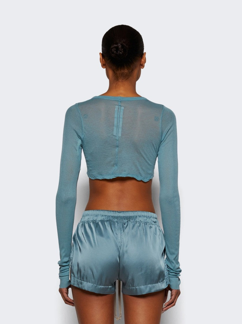 Rick Owens Long Sleeve Crop Top Mouthwash