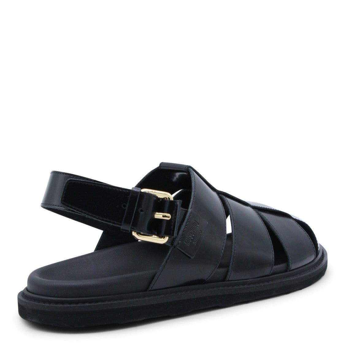 Moschino Black Sandals With Secure Strap