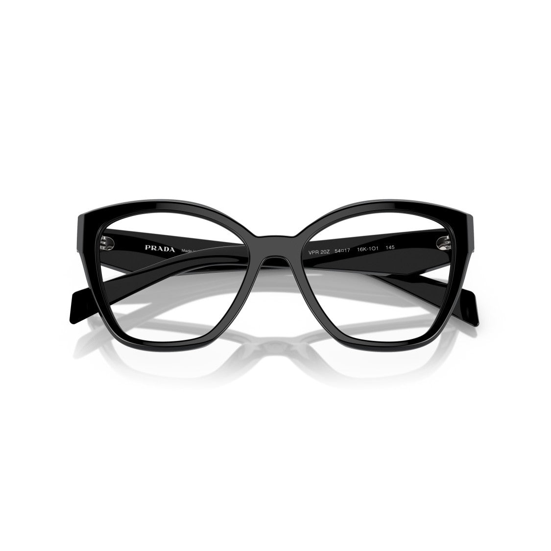 Prada 0Pr 20Zv Oversized Black Cat-Eye Sunglasses