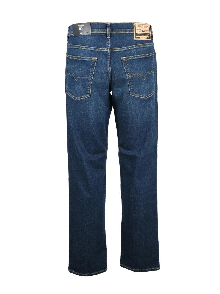 Diesel Blue Stretch Cotton Tapered Jeans
