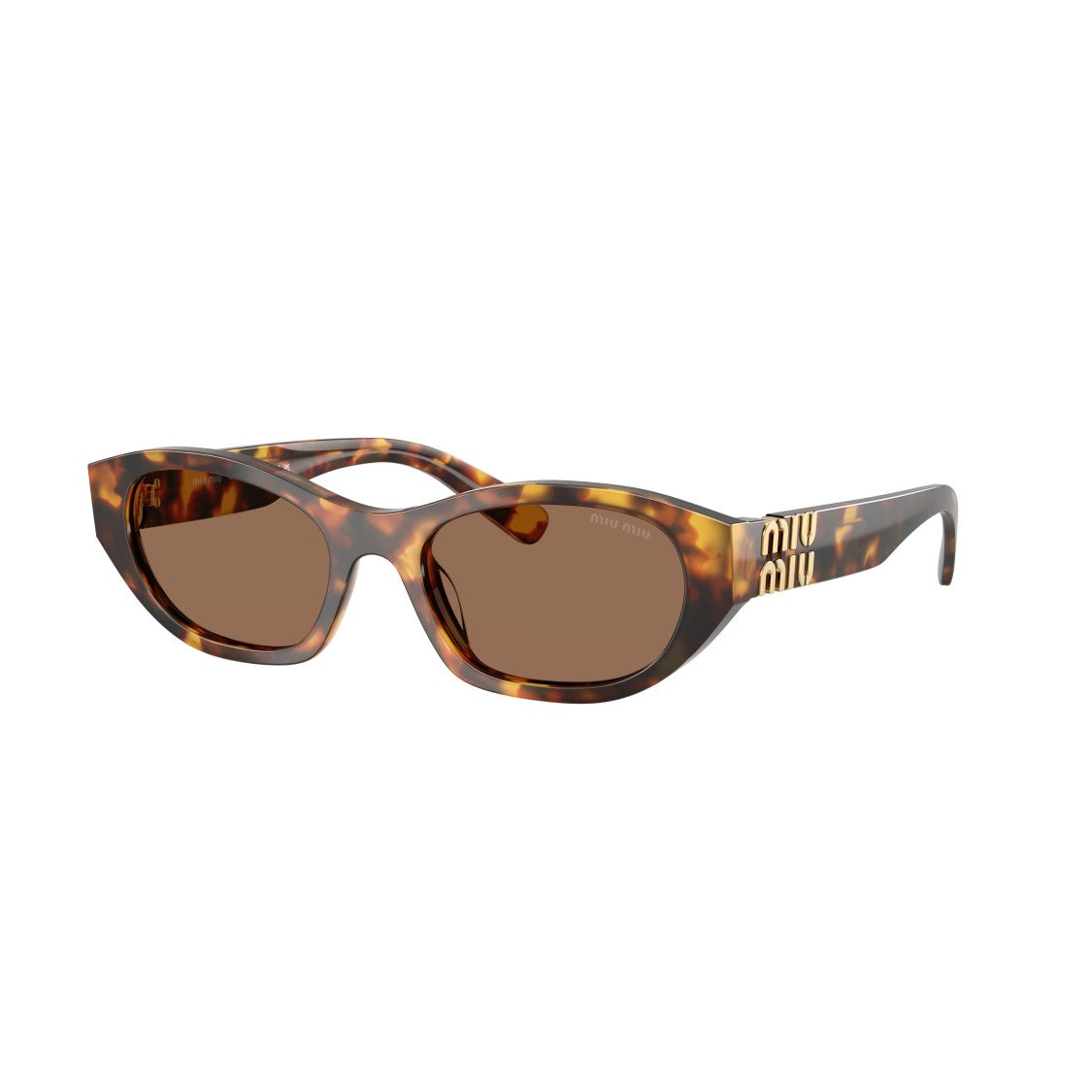 Miu Miu 0Mu A03s Tortoiseshell Oval Frame Sunglasses