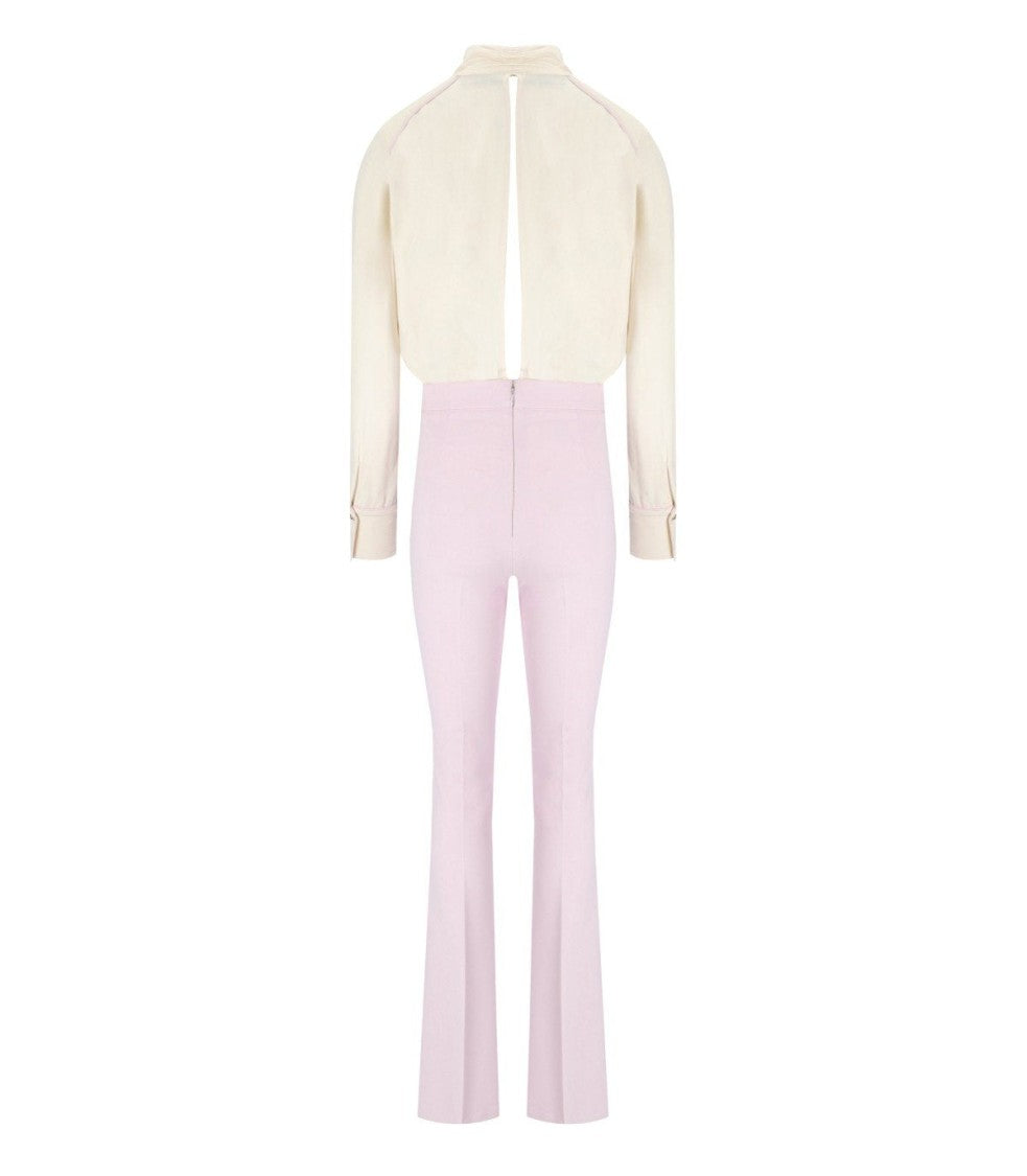 Elisabetta Franchi Burro Quarzo Georgette Jumpsuit