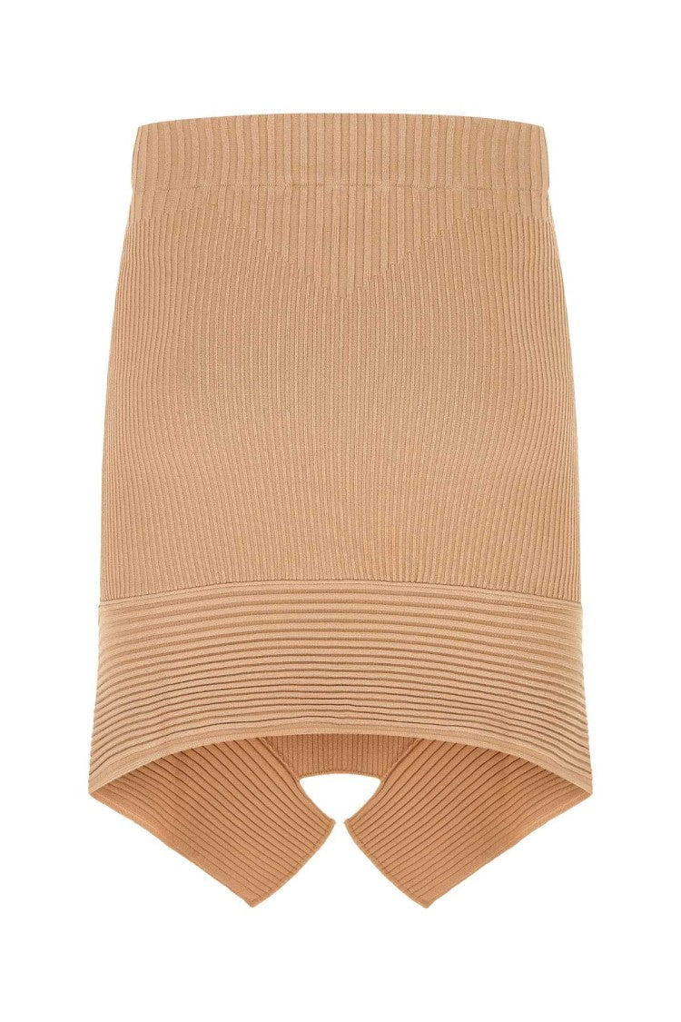 Andreâdamo Skin Pink Stretch Viscose Blend Skirt