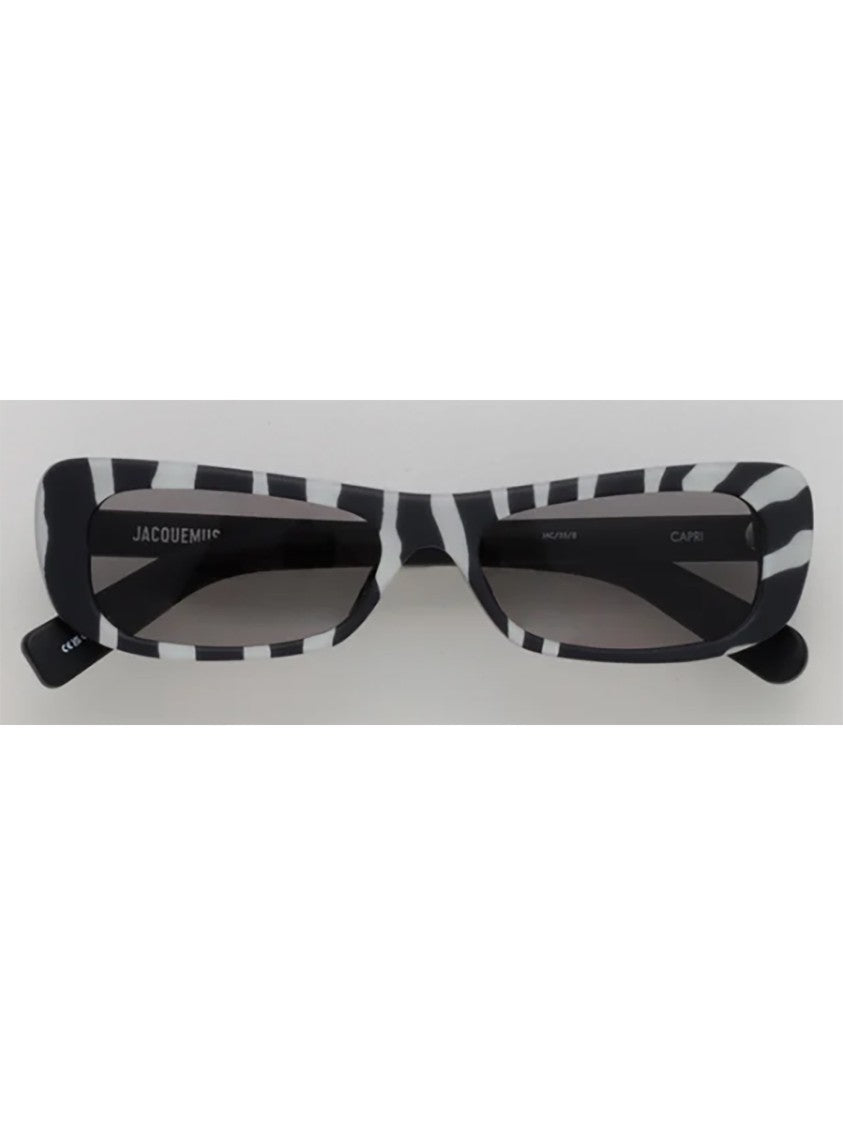 Jacquemus Zebra Print Optical Frames With Bold Rectangular Silhouette