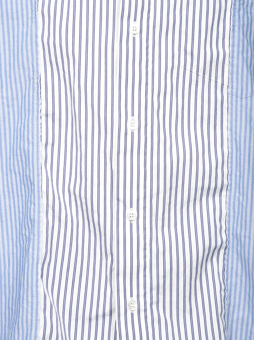 Balenciaga Blue Cotton Stripe Shirt