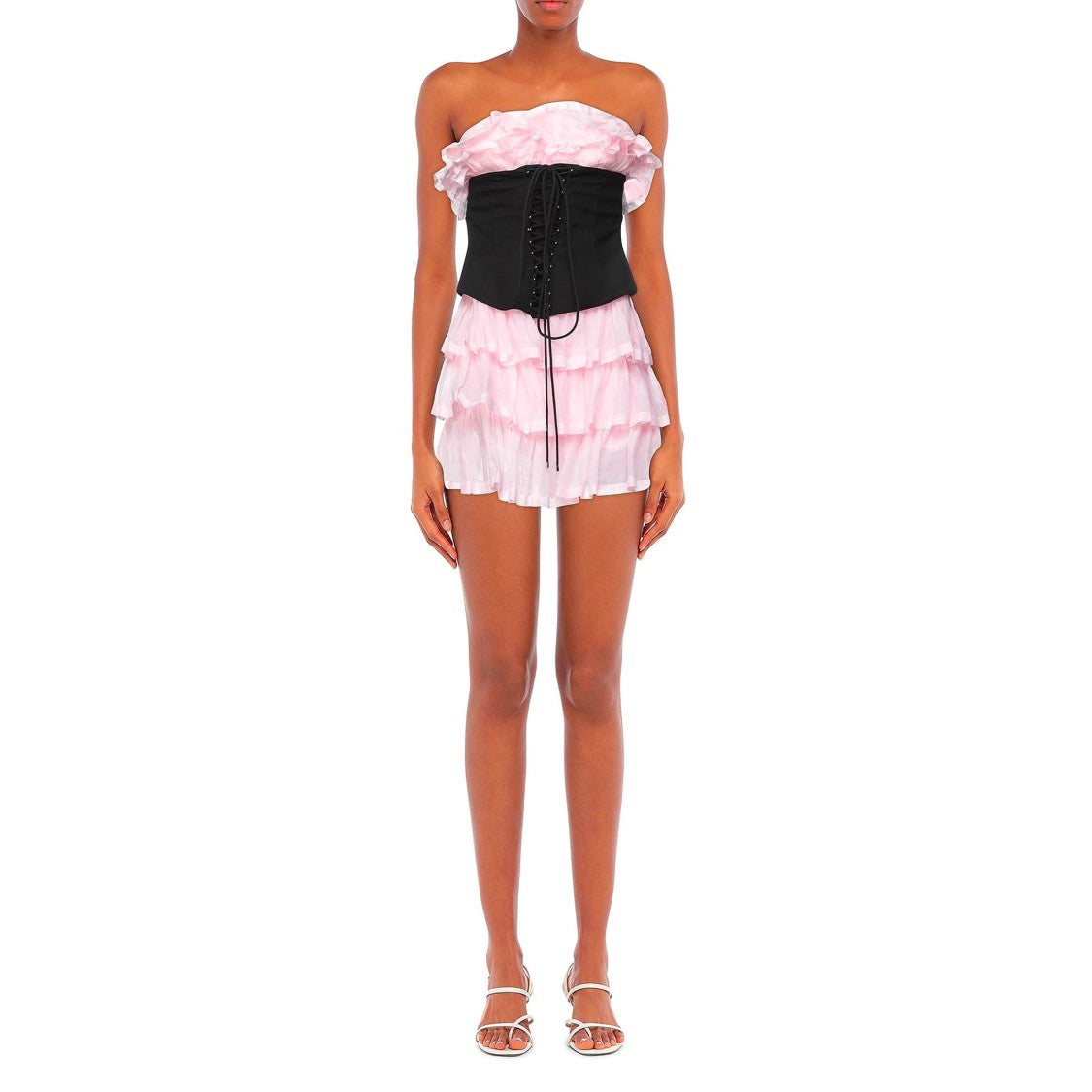 Philosophy Di Lorenzo Serafini Strapless Tiered Mini Dress