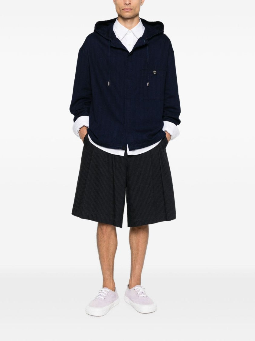 Jacquemus Hooded Long-Sleeved Concealed Placket Casual Shirt