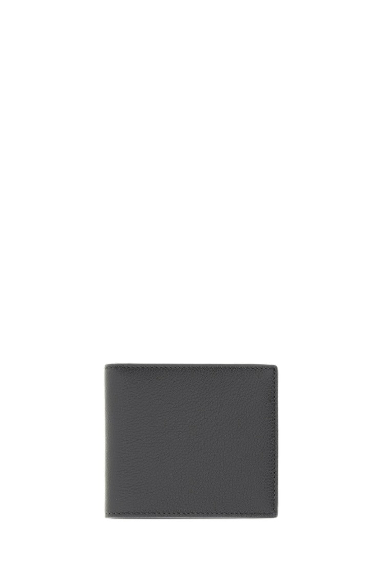 Thom Browne Grey Pebble Grain Leather Slim Bifold Wallet