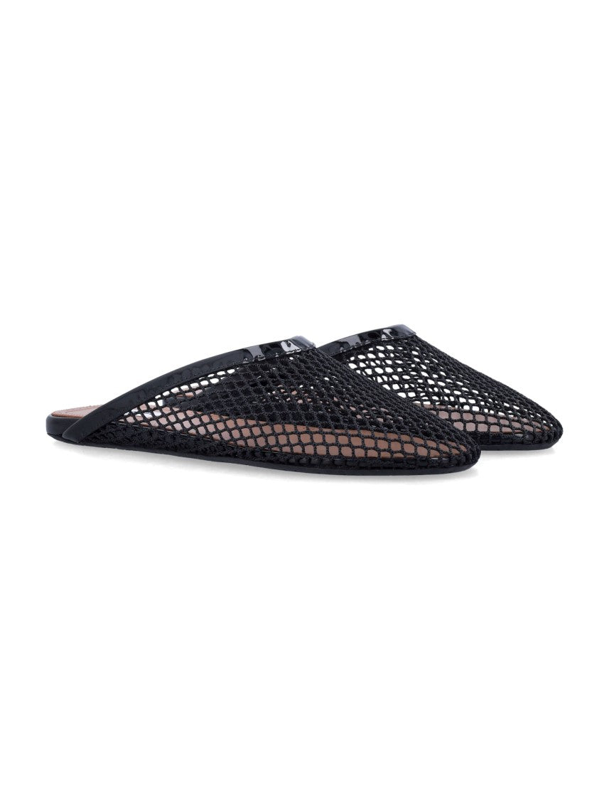Alaïa Fishnet Flat Mules