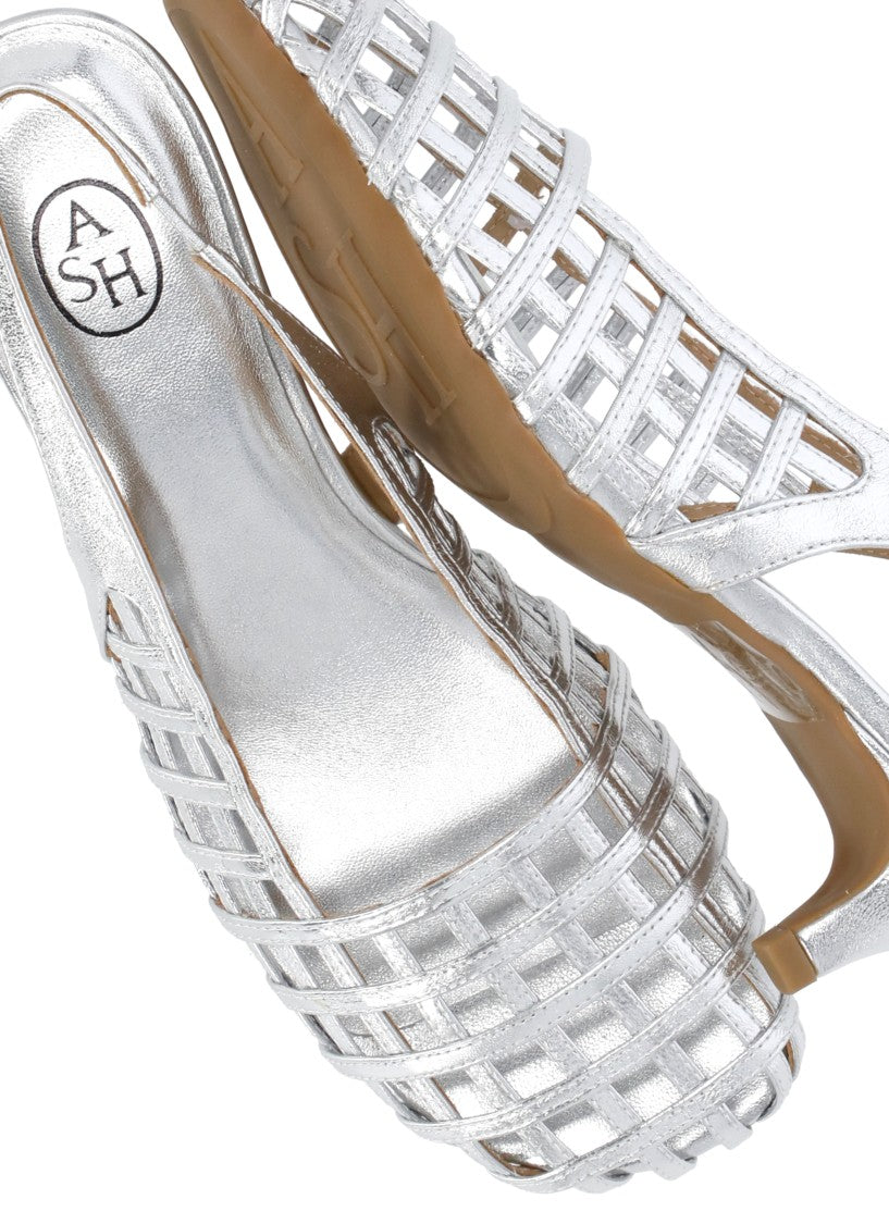 Ash Silver Enji Cut-Out Pumps