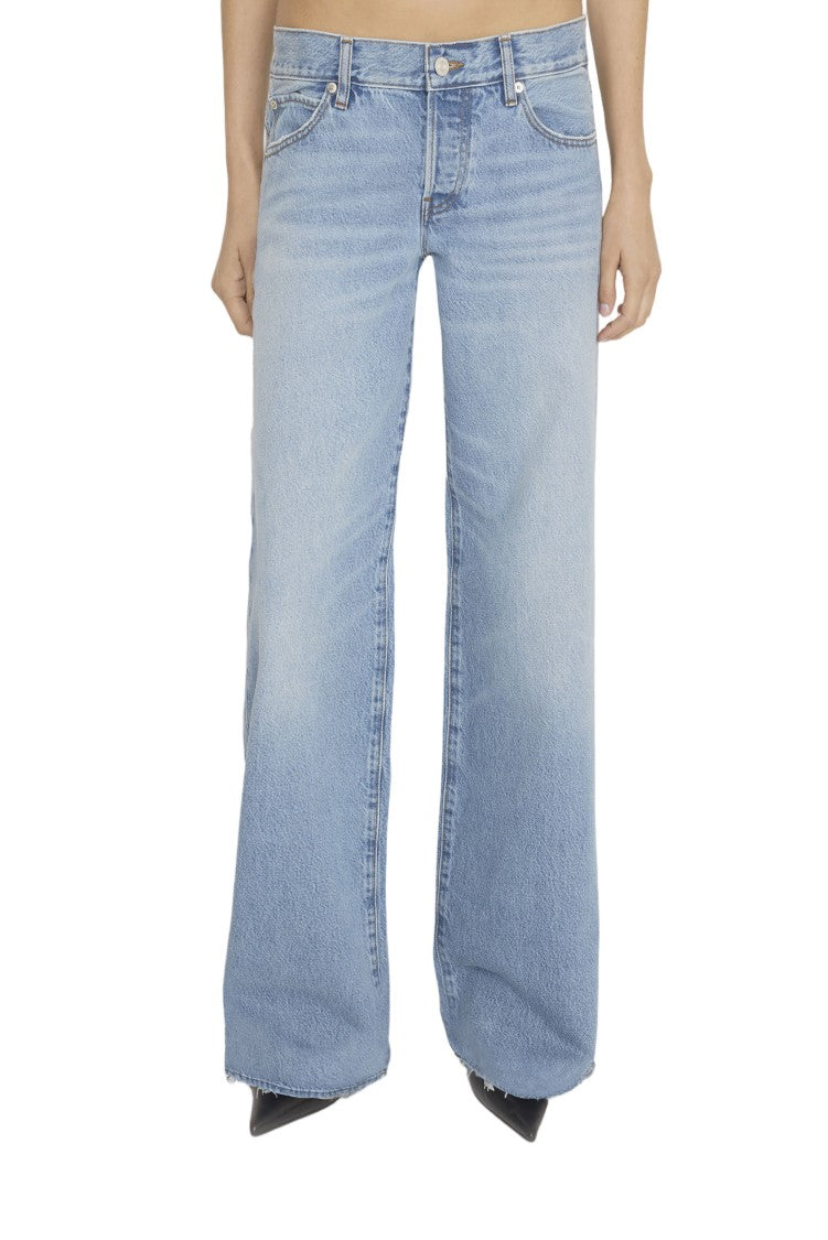 Frame Grey Denim Pixie Flared Jeans