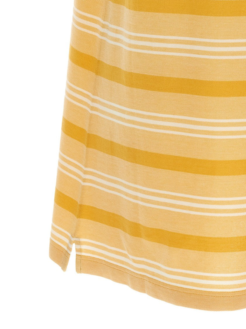 Prada Baiadera Striped Cotton Piqué Mini Dress With Classic Details