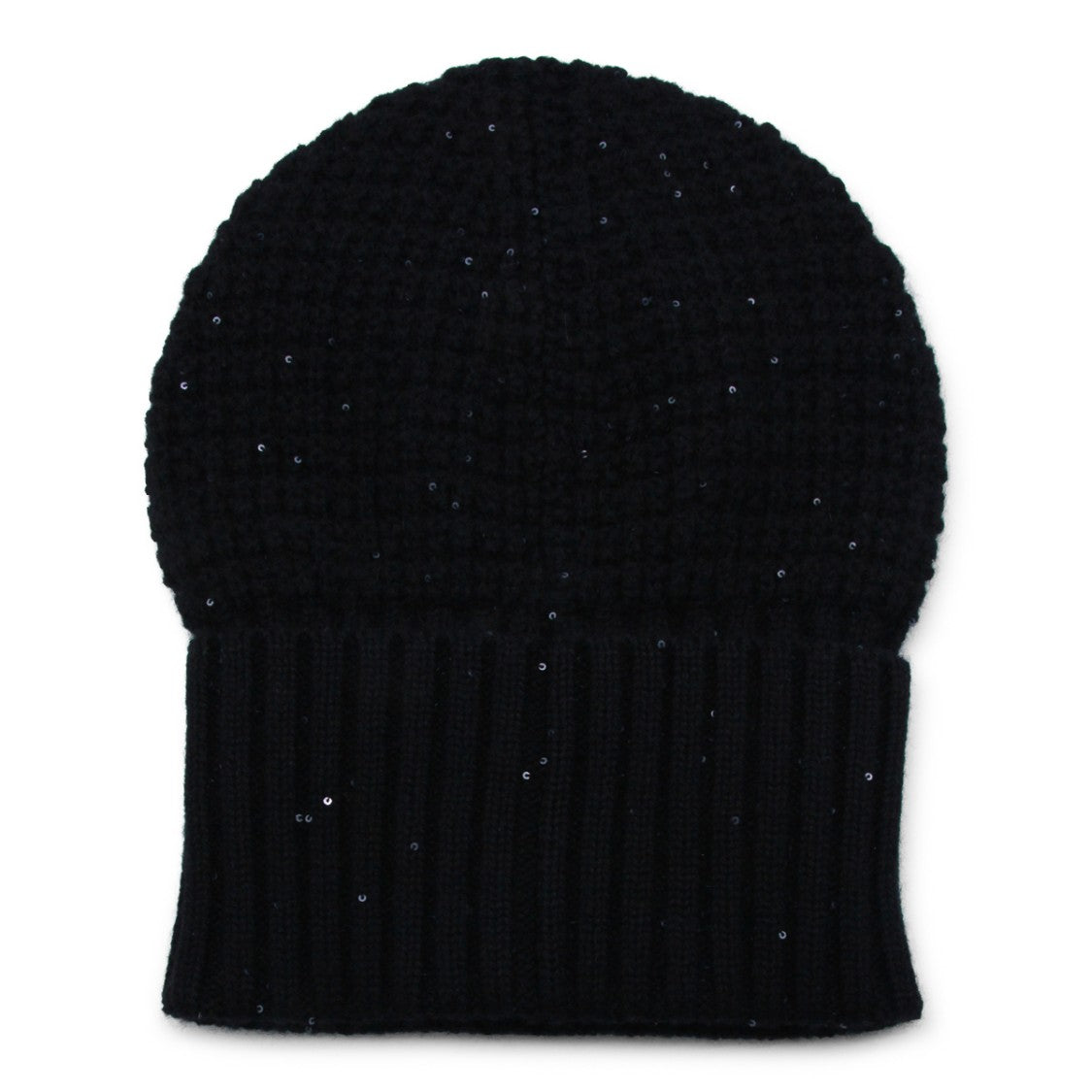 Fabiana Filippi Knit Black Wool Beanie