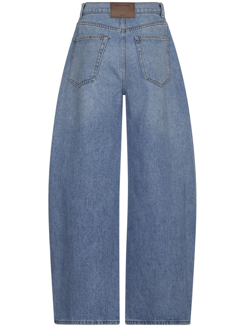 Alexander Wang Oversized Rounded Low-Rise Jeans