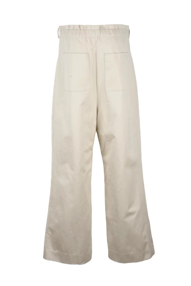 Add High Waist Wide Leg Chino Trousers - Beige