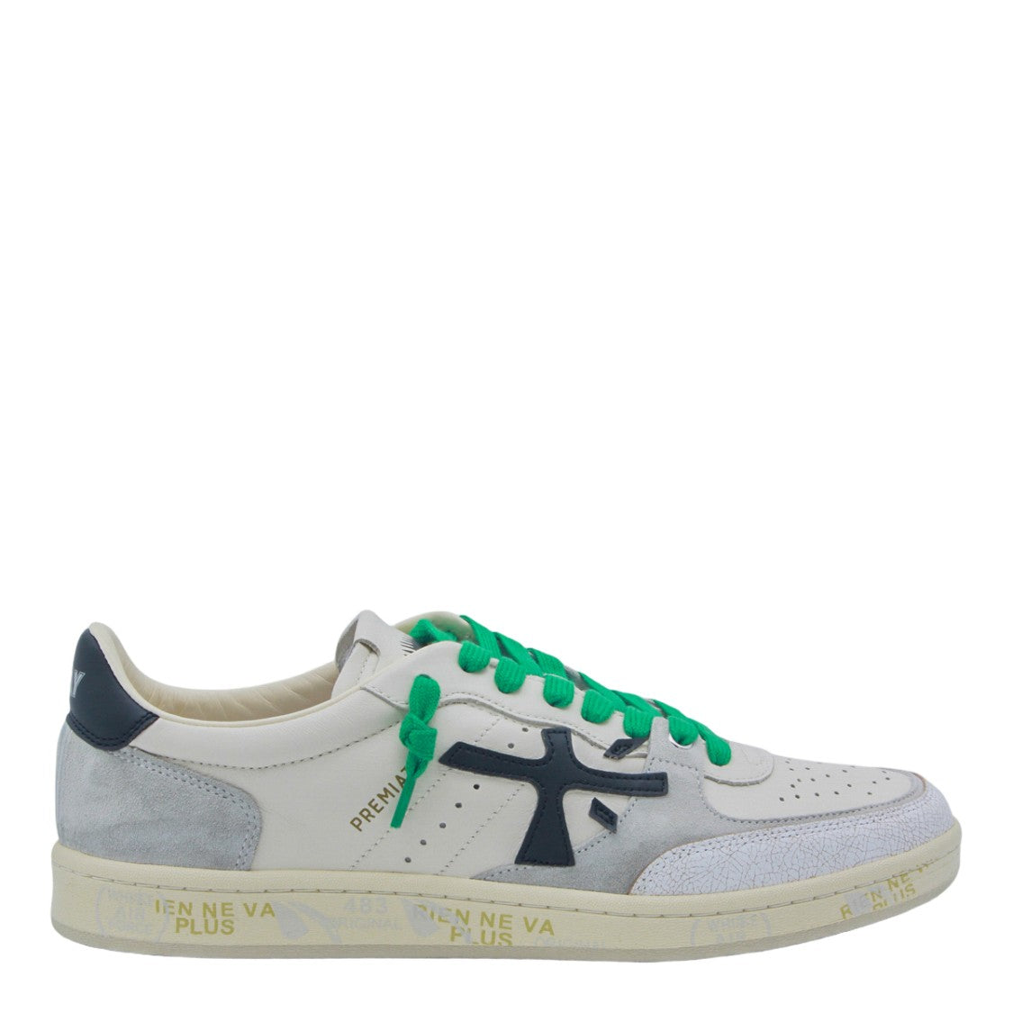 Premiata Low-Top Sneakers With Suede Overlays