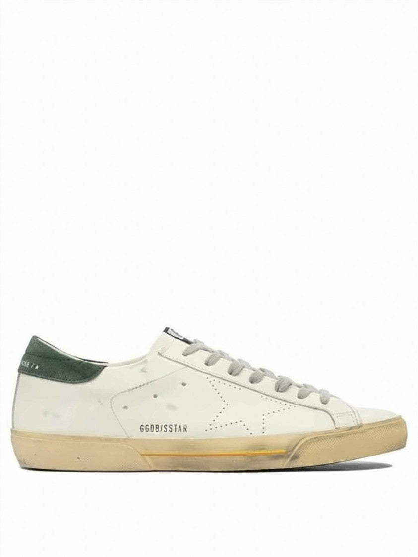 Golden Goose Worn-In White Leather Low-Top Sneakers With Distressed Detailing