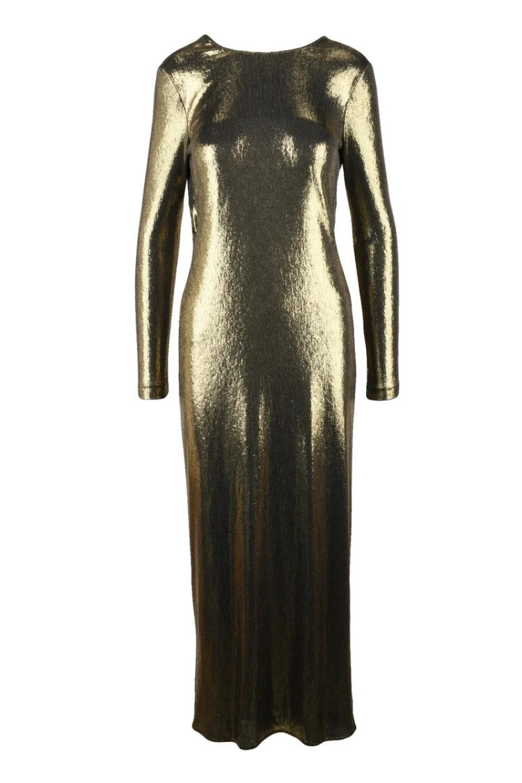 Twin-Set Long Elastic Dress - Gold