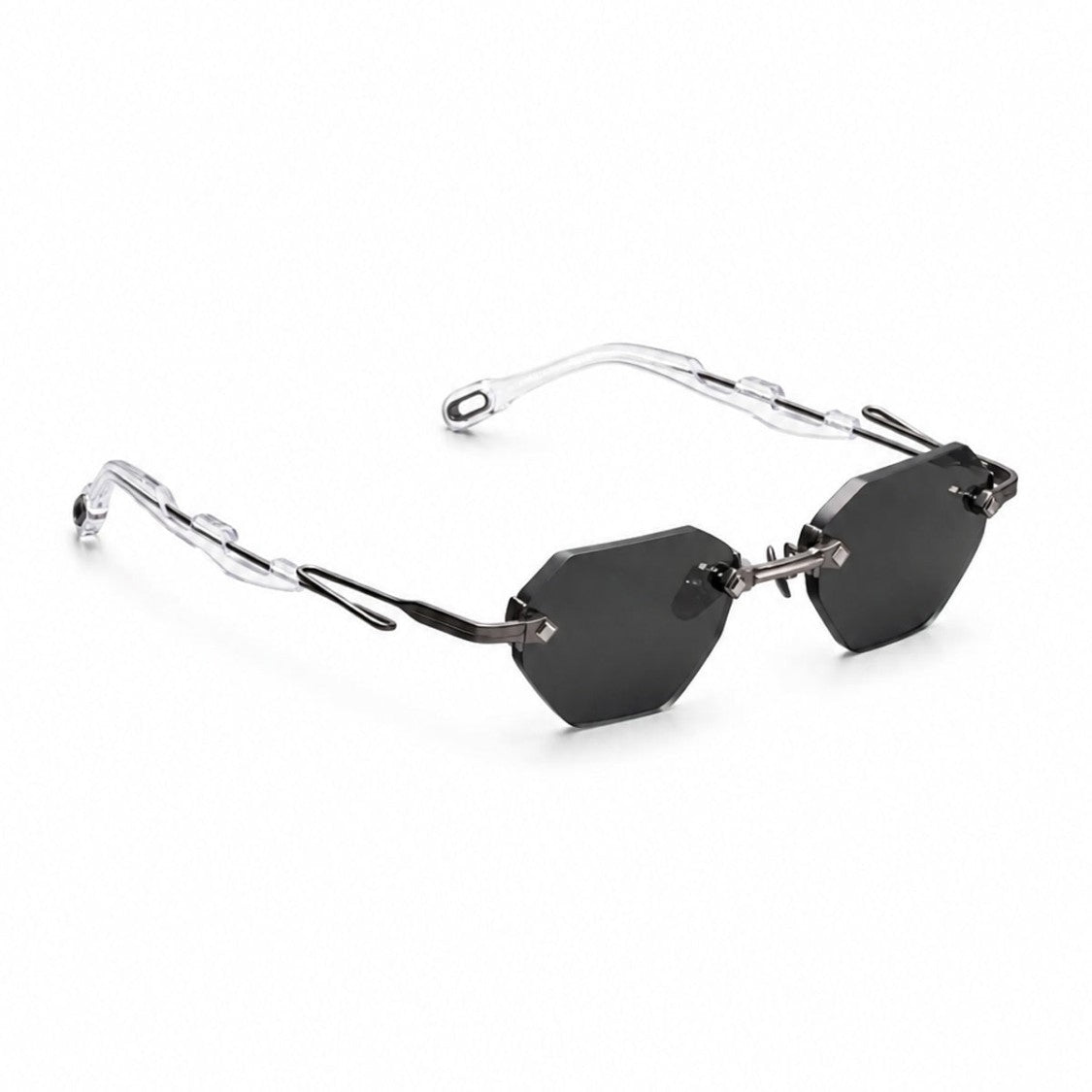 Capote Eyewear Black C36 Rimless Paper Clip Sunglasses