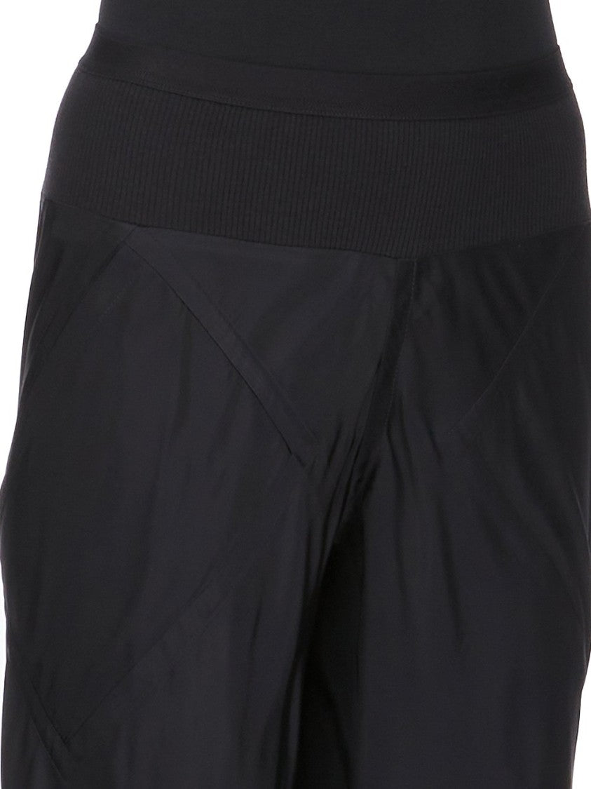 Rick Owens Floor-Length Black Charmeuse Bias Pants