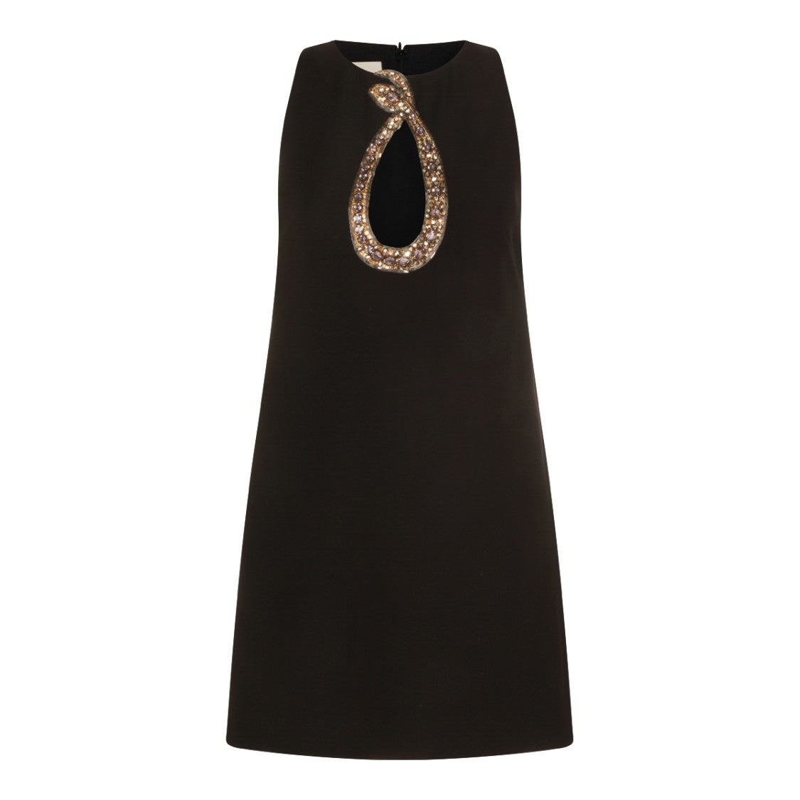 Valentino Ornate Embellished Black Mini Dress