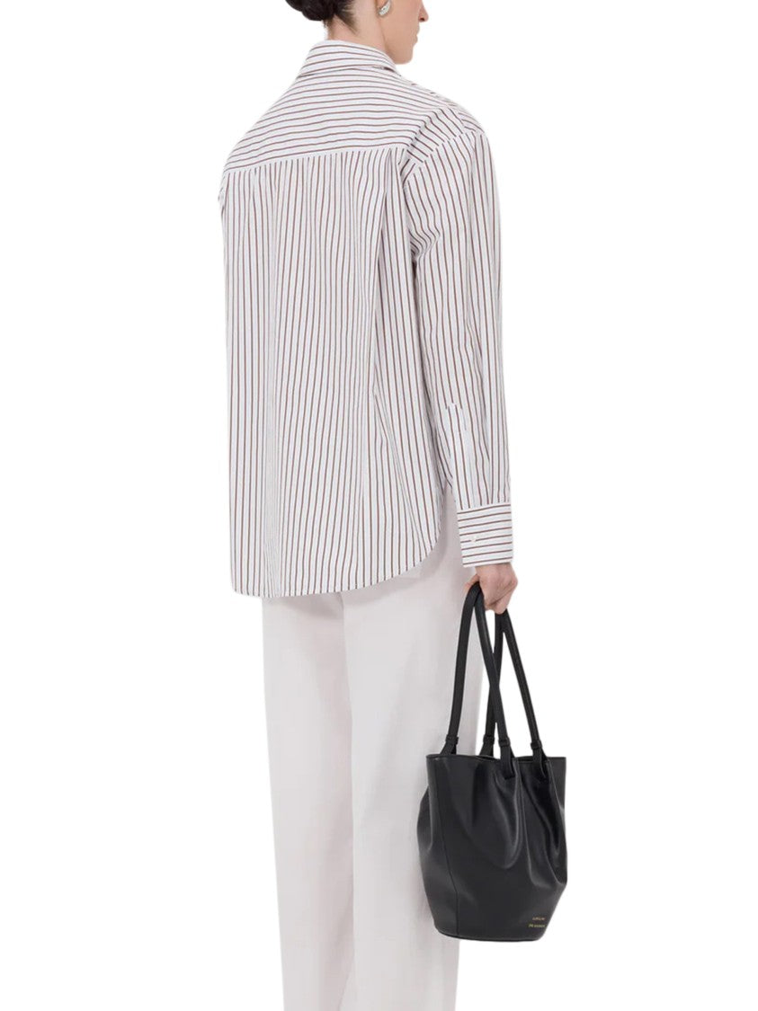 Loulou De Saison Button-Down Striped Shirt With Classic Collar
