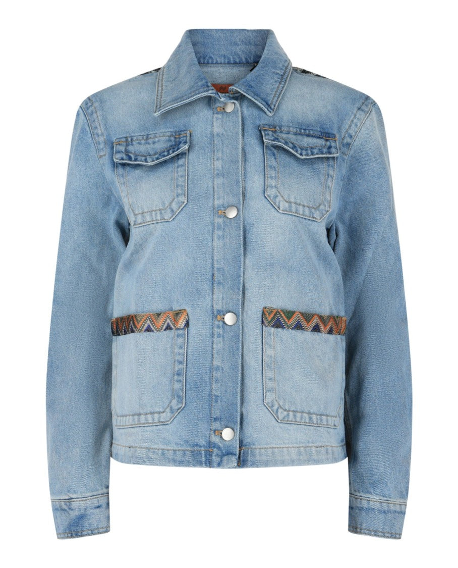 M Missoni Ombre Trim Denim Jacket