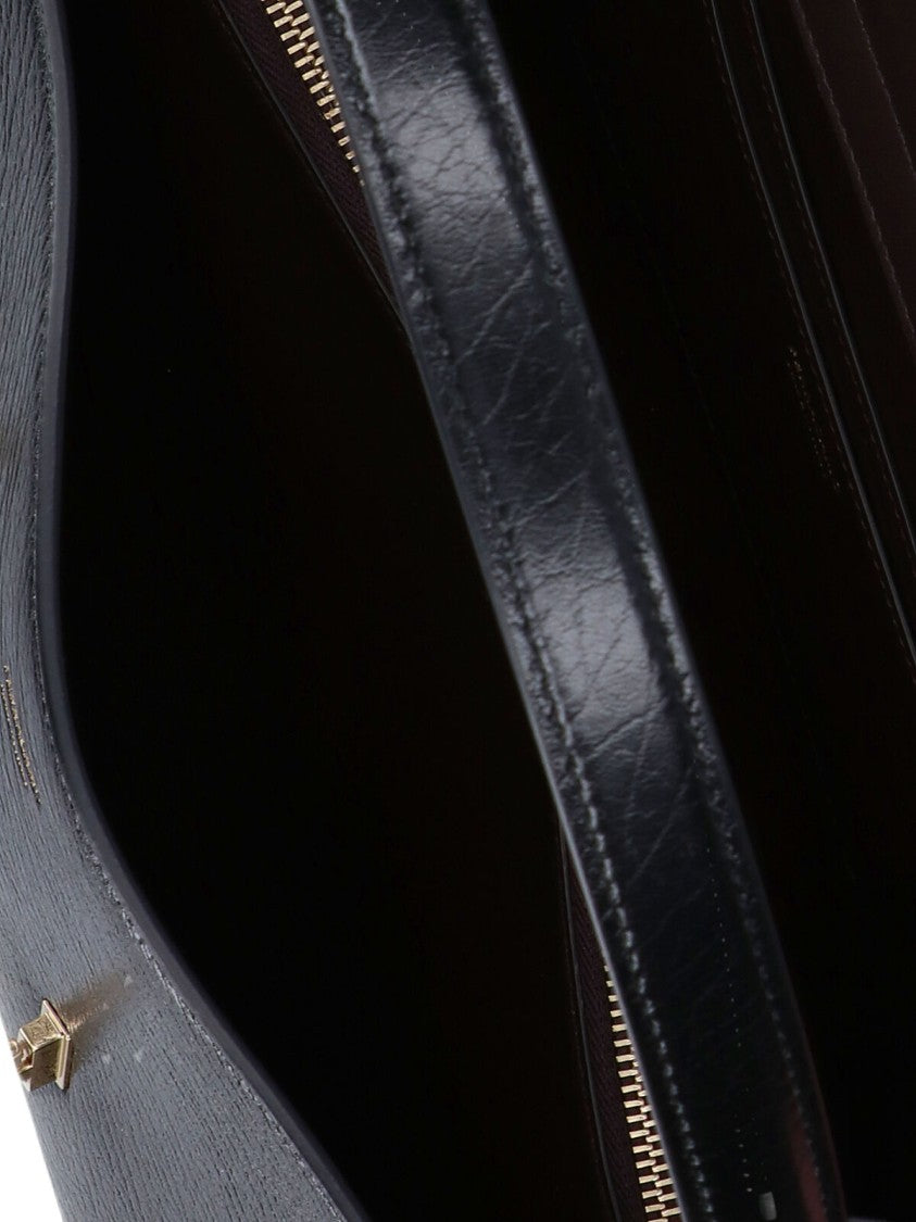 Ferragamo Structured Black Bag With Minimalist Design