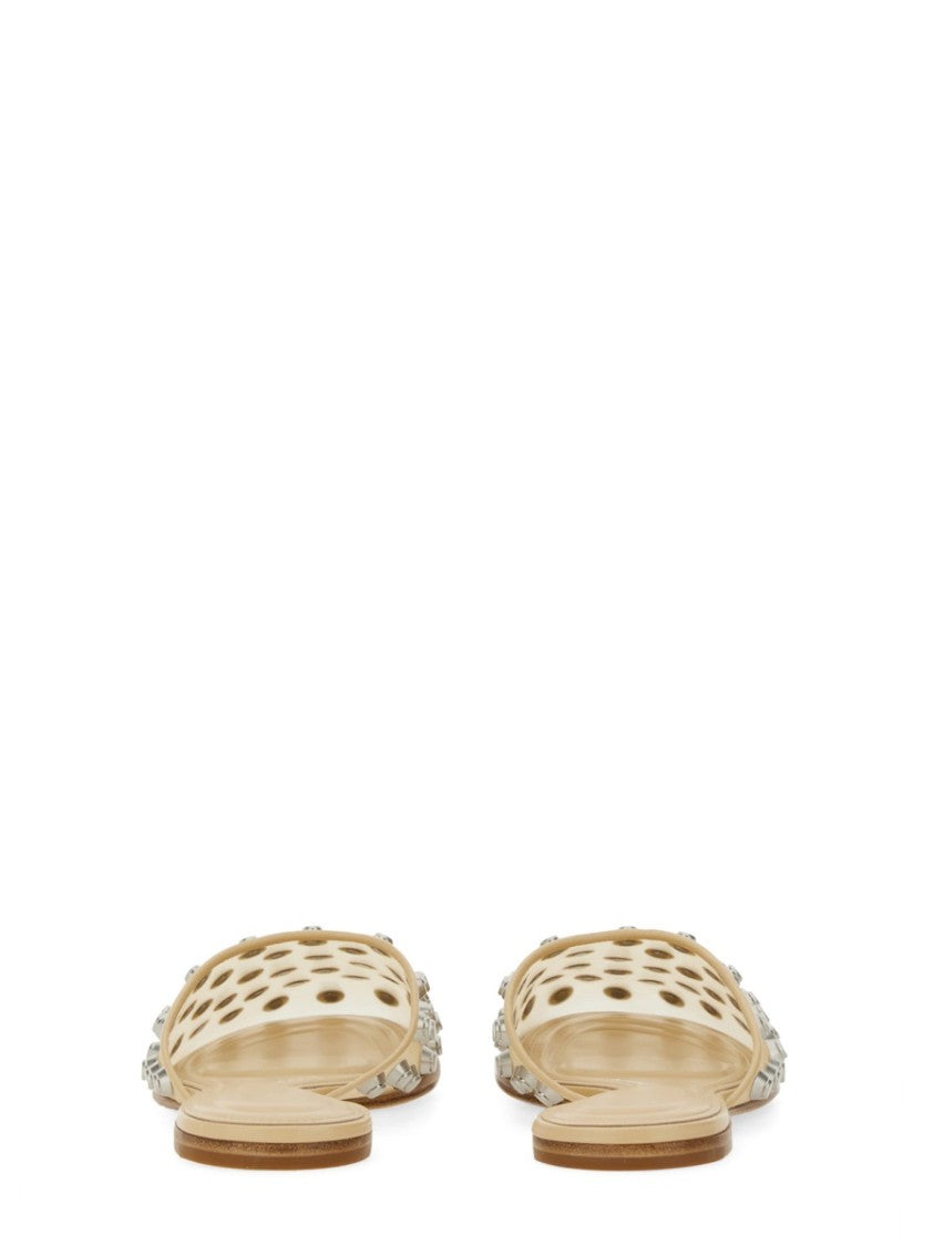 Alexander Wang "Rhodes"Transparent Sandals With Metallic Studs